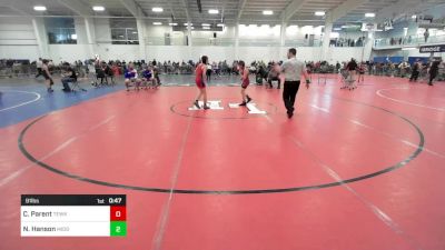 91 lbs Consi Of 16 #2 - Cameron Parent, Tewksbury vs Noah Hanson, Middlebury