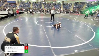 46 lbs Consi Of 8 #1 - Rowyn Brethauer, Platte Valley vs Evan Atencio, Bear Creek Jr. Wrestling