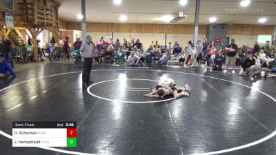 I 80 lbs Semifinal - Dominic Schuman, Honesdale vs Jamison Hempstead, Tannersville