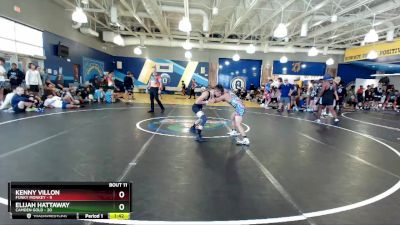 106 lbs Quarters & Wb (16 Team) - Kenny Villon, Funky Monkey vs Elijah Hattaway, Camden Gold