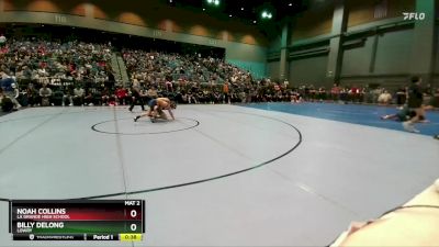 150 lbs Cons. Round 2 - Billy Delong, Lowry vs Noah Collins, La Grande High School