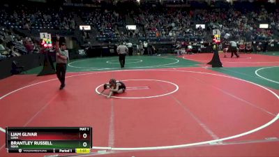 55 lbs Quarterfinal - Brantley Russell, NBHA vs Liam Glivar, LONA