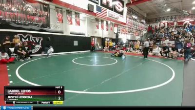 126 lbs Cons. Semi - Gabriel Lemos, Temecula Valley vs Justin Herrera, Chaparral