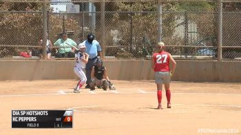 Diamond Sports Hotshots vs KC Peppers   2016 18U Premier PGF Nationals