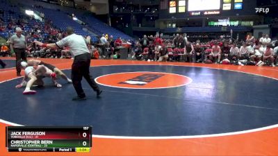 157 lbs Quarterfinals (8 Team) - Christopher Bern, Naperville (Central) vs Jack Ferguson, Yorkville (H.S.)