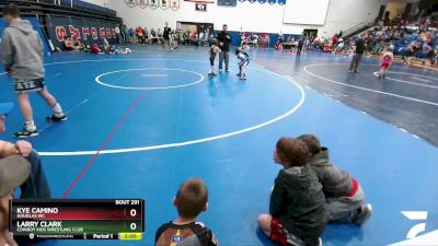 53 lbs Quarterfinal - Kye Camino, Douglas WC vs Larry Clark, Cowboy Kids Wrestling Club