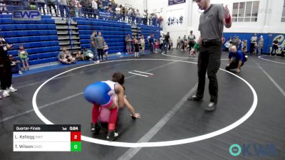 54-58 lbs Quarterfinal - Layla Kellogg, Smith Wrestling Academy vs Tatum Wilson, Choctaw Ironman Youth Wrestling