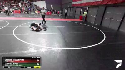 85 lbs Cons. Round 5 - Gabriel Bass, Askren Wrestling Academy vs Corbyn Holdeman, Crass Trained