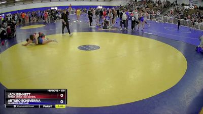 175 lbs 3rd Place Match - Jack Bennett, Forest Grove High School vs Arturo Echeverria, Hillsboro Mat Club