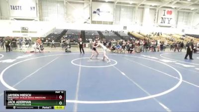 108 lbs Cons. Round 4 - Jayden Miesch, Brockport Jr Blue Devils Wrestling Club vs Jack Aderman, Olean Wrestling Club