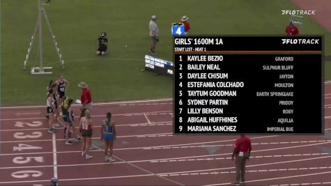High School Girls' 1600m Class 1A, Finals 1
