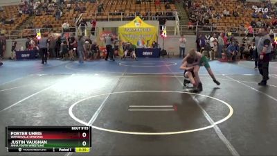 100 lbs Cons. Semi - Porter Uhrig, Waynesville Spartans vs Justin Vaughan, Anna Youth Wrestling