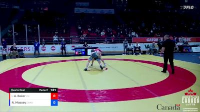 71kg Quarterfinal - Aaron Baker, Victoria WC vs Nate Mossey, Coast Wrestling Academy & Society