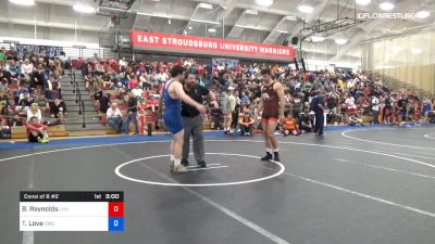 92 kg Consi Of 8 #2 - Blake Reynolds, Lock Haven vs Tyler Love, Cavalier Wrestling Club