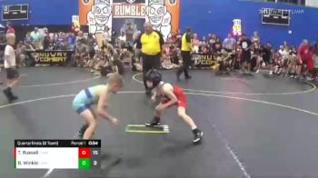 53 lbs Quarterfinals (8 Team) - Blake Winkie, Lead Miners vs Tate Russell, Funky Fire