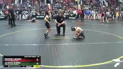 65 lbs Semifinal - Za`Riyah Burris, Martin Mean Machine vs Whitney Hensen, Michigan Revolution