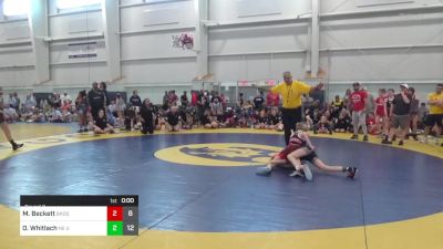 82 lbs Round 3 - Mya Beckett, Badger Girls Elite vs Olivia Whitlach, NE United (OH)