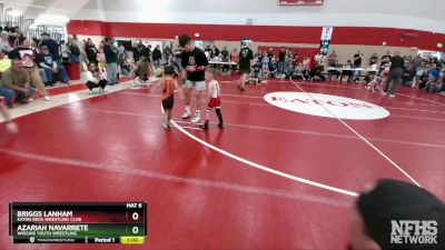 33-36 lbs Round 3 - Azariah Navarrete, Wiggins Youth Wrestling vs Briggs Lanham, Eaton Reds Wrestling Club