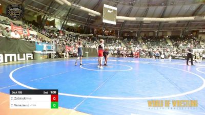 80 lbs Consi Of 4 - Colton Zabinski, Backyard Brawlers vs Camron Veneziano, Newtown (CT) Youth Wrestling