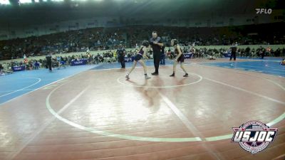 80 lbs Quarterfinal - Lynkin Carter, Honey Badgers Wrestling Club vs Blakelee Gardner, Blanchard Wrestling Club