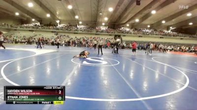 85 lbs Champ. Round 1 - Ethan Jones, Platte County Wrestling Club-AAA vs Hayden Wilson, Open Mats Wrestling Club-AAA