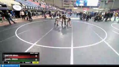 102 lbs Champ. Round 2 - Sawyer Krall, IA vs Daniel Green, MT