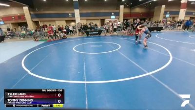 120 lbs Cons. Round 2 - Tyler Land, Texas Takedown Academy vs Tommy Denning, Finesse Wrestling Club