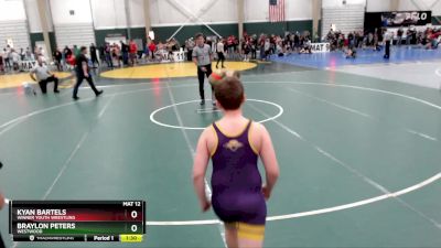 120 lbs Round 1 - Kyan Bartels, Winner Youth Wrestling vs Braylon Peters, Westwood