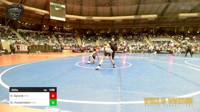 85 lbs Quarterfinal - Kellan Spisok, Backyard Brawlers vs Ben Howenstein, Siouxland Wrestling Academy