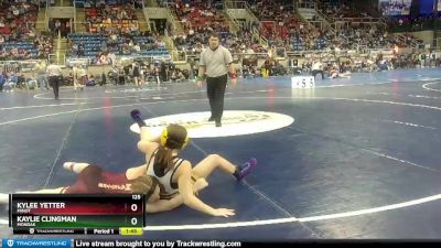 125 lbs Quarterfinal - Kaylie Clingman, MonDak vs Kylee Yetter, Minot