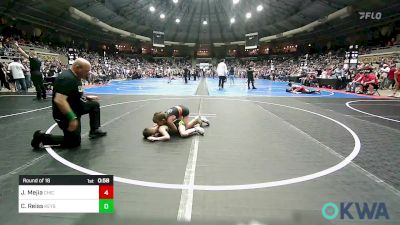 61 lbs Round Of 16 - Julien Mejia, Chickasha Youth Wrestling vs Carsten Reiss, Keystone Wrestling Club