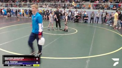 77 lbs Round 2 - Brayden Bingaman, North Pole Wrestling Club vs Jack Thomas, Pioneer Grappling Academy