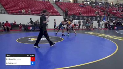 87 kg Cons 16 #2 - Deago Hostetler, Mountain Man Wrestling Academy vs Kai Saito, Western Colorado Wrestling Club