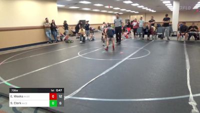 70 lbs Rr Rnd 2 - Elijah Weeks, K4 BTC Free Agents vs Shane Clark, K4 Silo WC