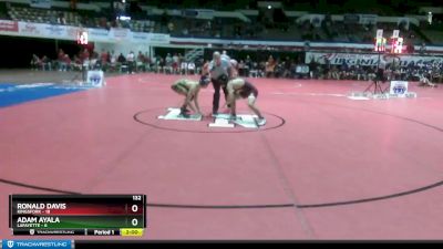 132 lbs Semifinals (8 Team) - Adam Ayala, Lafayette vs Ronald Davis, Kingsfork