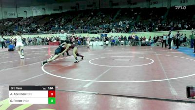 140 lbs 3rd Place - Aspen Atkinson, Perry Girls Wrestling Club vs Sonora Reece, Broken Arrow Girls Junior High