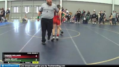 108 lbs Cons. Round 5 - Owen Kelley, Braddock Wrestling Club vs Parker Williams, 84 Athletes