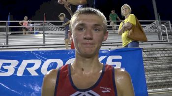 Titus Winders after winning the boys varsity race in Memphis