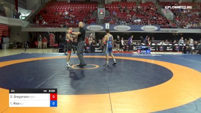 63 lbs 3rd Place - Dylan Gregerson, Wolverine Wrestling Club vs Travis Rice, Illinois Regional Training Center/Illini WC