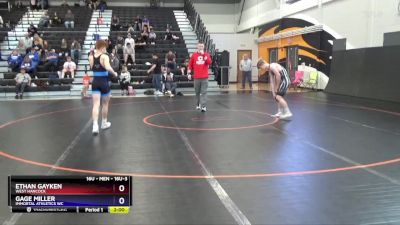 16U-3 lbs Round 1 - Ethan Gayken, West Hancock vs Gage Miller, Immortal Athletics WC