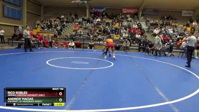 141 lbs Semifinal - Andrew Macias, University Of Providence (Mont.) vs Rico Robles, Arizona Christian University (Ariz.)