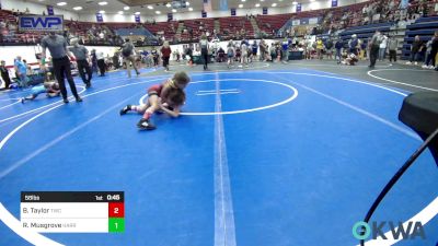 58 lbs Final - Bailee Taylor, Tuttle Wrestling Club vs Reed Musgrove, Harrah Little League Wrestling