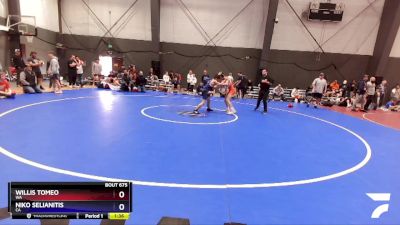 100 lbs Quarterfinal - Willis Tomeo, WA vs Niko Selianitis, CA