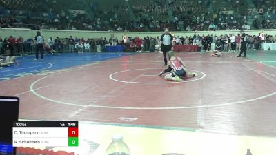 100 lbs Semifinal - Champ Thompson, Jenks Trojan Wrestling Club vs Rawlie Schultheis, Scrap Yard Training