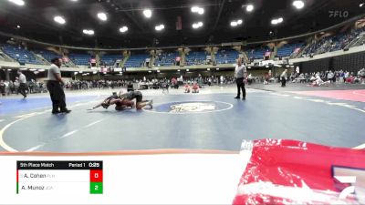 126 lbs 5th Place Match - Adrian Cohen, Deerfield vs Aurelio Munoz, Joliet Catholic Academy