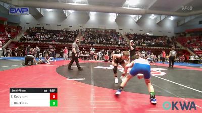 90 lbs Semifinal - Easton Cody, Broken Arrow Wrestling Club vs Jett Black, Glenpool Warriors