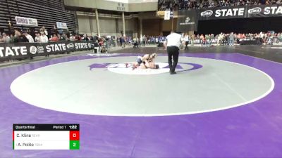 1B/2B 126 Quarterfinal - Aaron Polito, Tonasket vs Carson Kline, Reardan