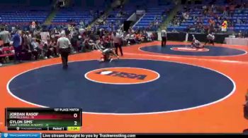 113 lbs Finals (8 Team) - Gylon Sims`, Joliet (Catholic Academy) vs Jordan Rasof, Deerfield (H.S.)