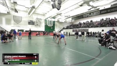 155 lbs Quarterfinal - Natalie Blanco, Chino vs Athena Saenz Franco, Paloma Valley