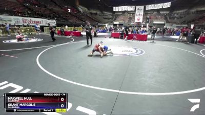 74 lbs 7th Place Match - Maxwell Hull, California vs Grant Margolis, California